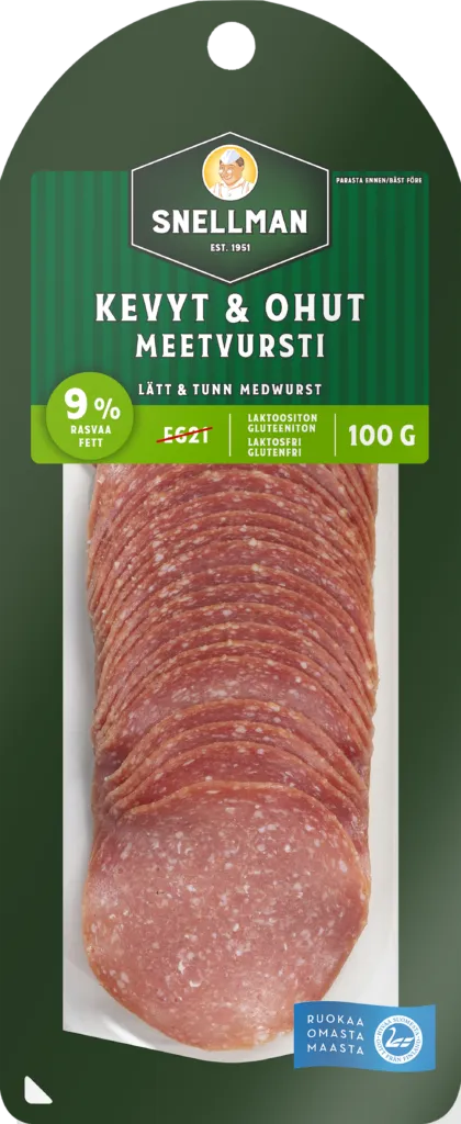 Kevyt & ohut meetvursti 9 % 100 g