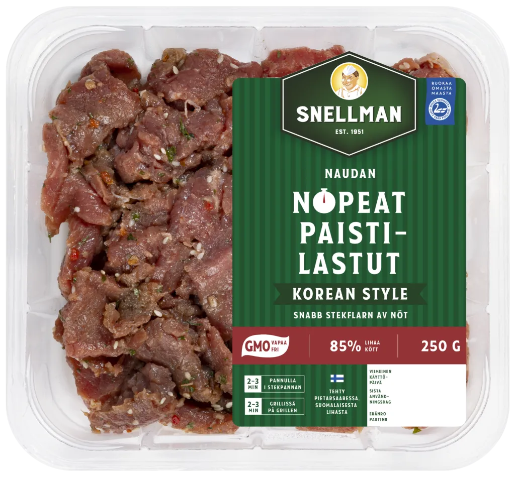 Naudan nopeat paistilastut Korean style 250 g