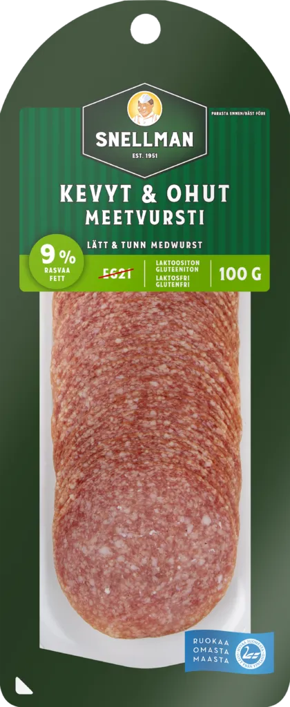 Kevyt & ohut meetvursti 9% 100g