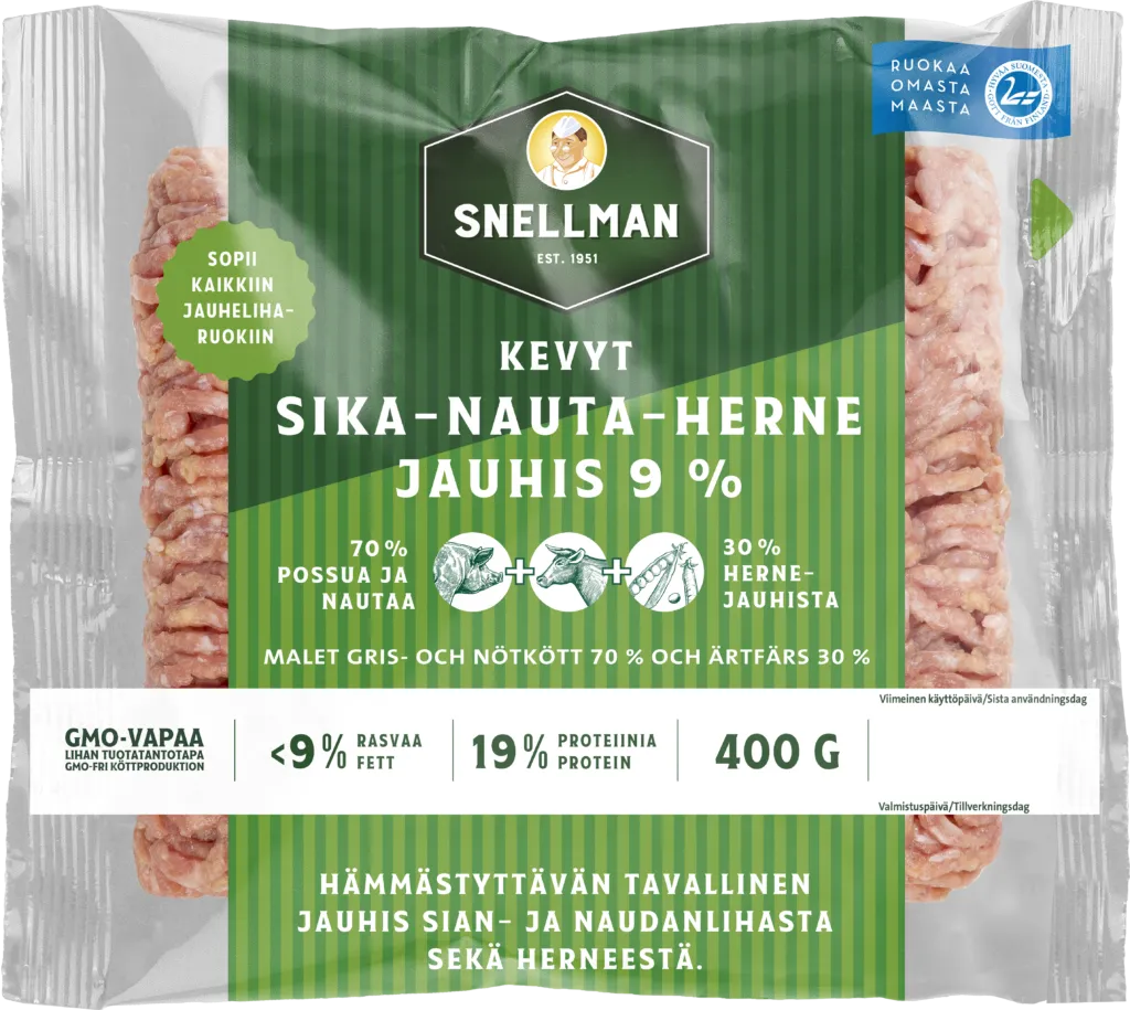 Kevyt sika-nauta-herne jauhis 9 % 400 g