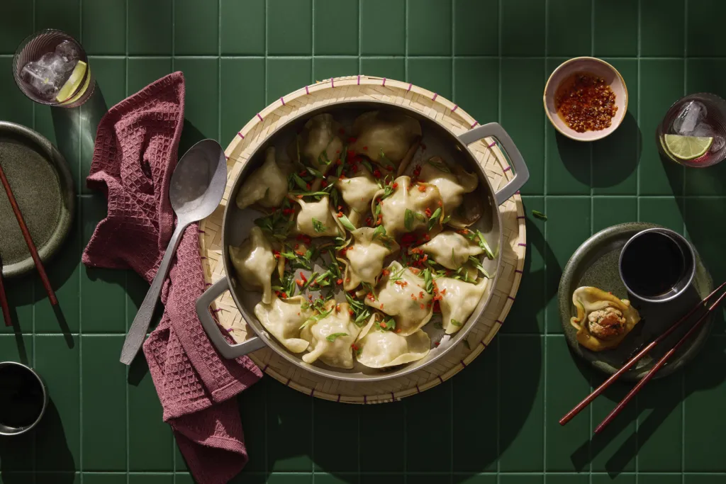 Helpot paistinpannu-dumplingsit