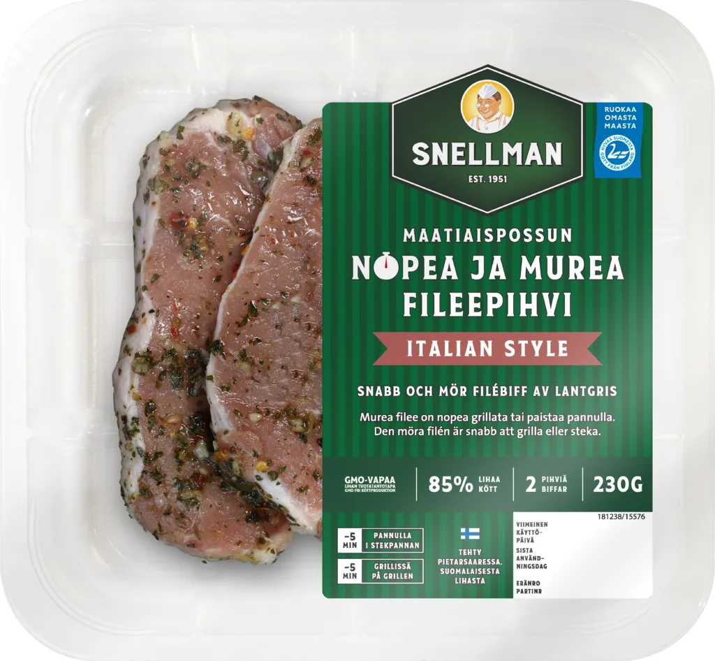 Maatiaispossun nopea ja murea fileepihvi Italian style 2 kpl 230 g