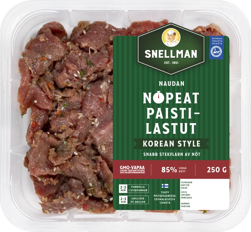 Naudan nopeat paistilastut Korean style 250 g