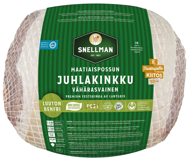 Maatiaispossun vähärasvainen juhlakinkku n. 3 kg 1